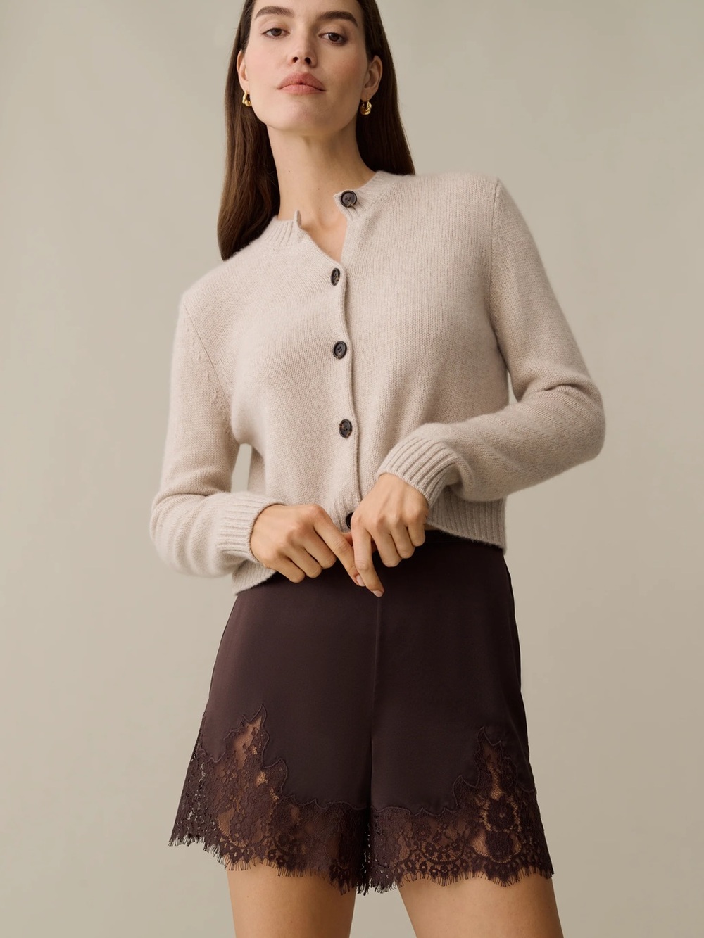 Silk Lace Shorts